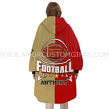 Personalized American Football Snug Oversized Wearable Hoodie Blanket-Hoodie Blanket-Amor Custom Gifts