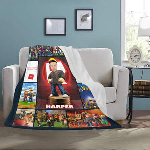 Blankets Personalized Animation Gaming Boys Blanket | Custom Name Photo Blanket