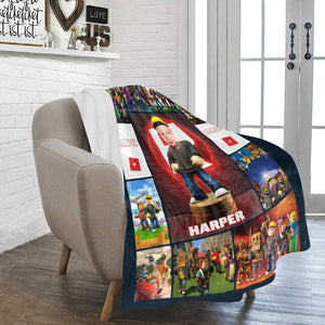 Blankets Personalized Animation Gaming Boys Blanket | Custom Name Photo Blanket