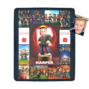 Blankets Personalized Animation Gaming Boys Blanket | Custom Name Photo Blanket