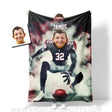 Blankets Personalized Atlanta Football Boy Falcons Photo Blanket | Custom Name & Face Boy Blanket