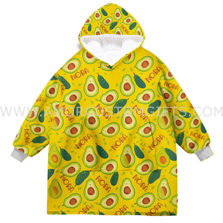 Personalized Avocado Baby Snug Oversized Wearable Hoodie Blanket-Hoodie Blanket-Amor Custom Gifts