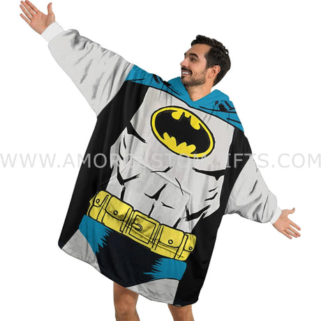 Personalized Batman Snug Oversized Wearable Hoodie Blanket-Hoodie Blanket-Amor Custom Gifts