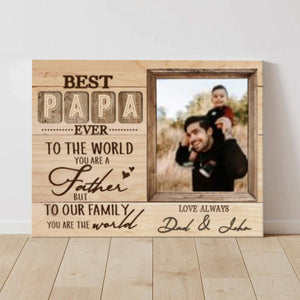 Personalized Best Papa Ever Wall Art, Father’s Day Gifts - Amor Custom Gifts