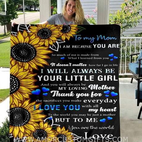 Blanket Personalized Blanket Blanket to My Mom from Daughter Son, I Love You Mom Blanket Birthday Gifts for Mom, to My Mom Fleece Blanket