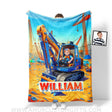 Blankets Personalized Blippi Boy Excavator Blanket | Custom Name & Face Girl Blanket