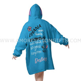 Personalized Blue Lilo & Stitch Snug Oversized Wearable Hoodie Blanket-Hoodie Blanket-Amor Custom Gifts