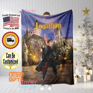 Blankets Personalized Boy Wizard Castle Blanket | Custom Boy Blanket,  Customized Blanket