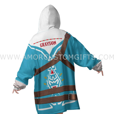 Personalized Breath Of The Wild Legend Of Zelda Snug Oversized Wearable Hoodie Blanket-Hoodie Blanket-Amor Custom Gifts