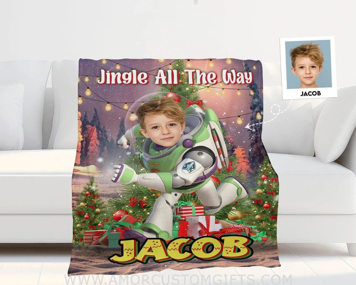 Blankets Personalized Buzz Lightyear Boy Blanket | Custom Christmas Boys Blanket