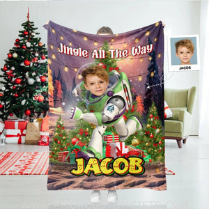 Blankets Personalized Buzz Lightyear Boy Blanket | Custom Christmas Boys Blanket