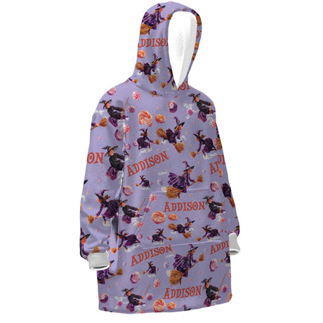 Personalized Candy Witch Snug Oversized Wearable Hoodie Blanket-Hoodie Blanket-Amor Custom Gifts