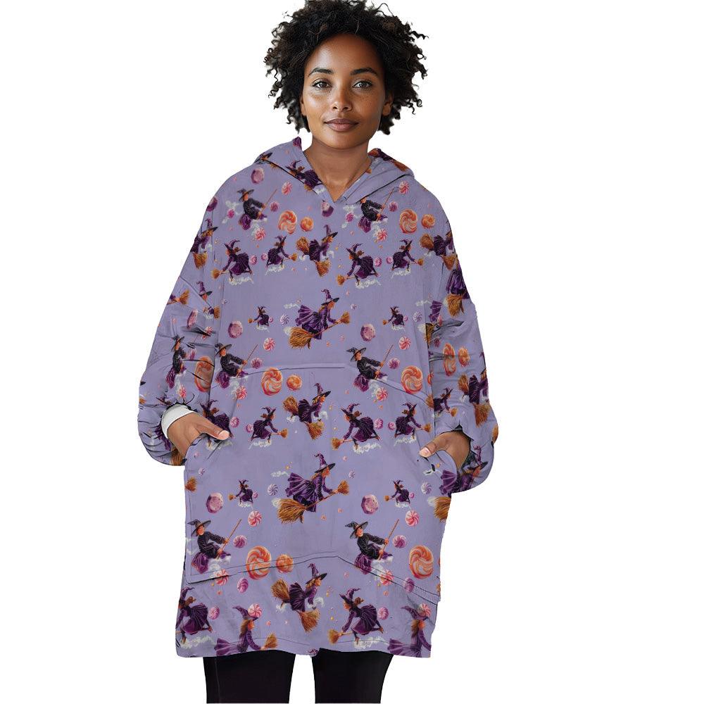 Personalized Candy Witch Snug Oversized Wearable Hoodie Blanket-Hoodie Blanket-Amor Custom Gifts