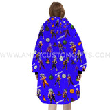 Personalized DB Anime Halloween Snug Oversized Wearable Hoodie Blanket-Hoodie Blanket-Amor Custom Gifts