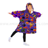 Personalized DB Anime Halloween Snug Oversized Wearable Hoodie Blanket-Hoodie Blanket-Amor Custom Gifts