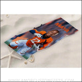 Towels Personalized Denver Football Beach Towel | Customized Football Theme Pool Towel