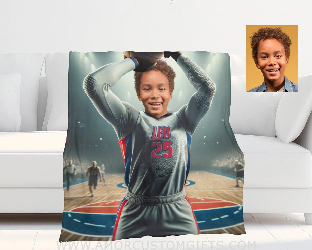 Personalized Nba Detroit Pistons Photo Blanket Blankets