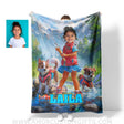 Blankets Personalized Dog Patrol Puppies Adventure Summer Fishing Girl Blanket | Custom Name & Face Girl Blanket