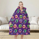 Personalized Donut Monster Halloween Snug Oversized Wearable Hoodie Blanket-Hoodie Blanket-Amor Custom Gifts