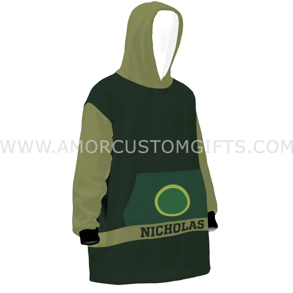 Personalized Earth Kingdom Avatar Snug Oversized Wearable Hoodie Blanket-Hoodie Blanket-Amor Custom Gifts