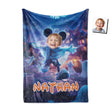 Personalized Face & Name Cartoon Mouse Haunted House Party Halloween Boy Photo Blanket-Blankets-Amor Custom Gifts