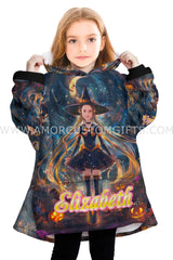 Personalized Face & Name Girl Sailor Moon Halloween Snug Oversized Wearable Hoodie Blanket-Hoodie Blanket-Amor Custom Gifts