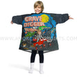 Personalized Face & Name Monster Truck Grave Digger Halloween Snug Oversized Wearable Hoodie Blanket-Hoodie Blanket-Amor Custom Gifts