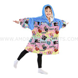 Personalized Face & Name Movies Characters Pink Halloween Snug Oversized Wearable Hoodie Blanket-Hoodie Blanket-Amor Custom Gifts