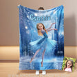 Personalized Face & Name Princess Frozen Elsa Ballerina Dancing Girl Blanket Blankets