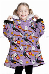 Personalized Face & Name Spider Girl Gwen Halloween Snug Oversized Wearable Hoodie Blanket-Hoodie Blanket-Amor Custom Gifts