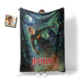 Personalized Face & Name Spiderboy Halloween City Photo Boy Blanket-Blankets-Amor Custom Gifts