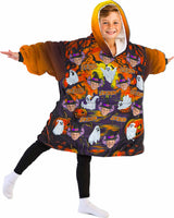 Personalized Face & Name Stitch Witch Halloween Snug Oversized Wearable Hoodie Blanket-Hoodie Blanket-Amor Custom Gifts