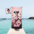 Towels Personalized Face & Name Summer Cartoon Mouse Mini Pretty In Pink Beach Towel