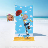 Towels Personalized Face & Name Summer Jessie Toy Story Girl Photo Beach Towel