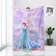 Blankets Personalized Fairy Tale Elsa Princess In Vivid Castle Photo Blanket | Customize Snow Queen Frozen Blanket