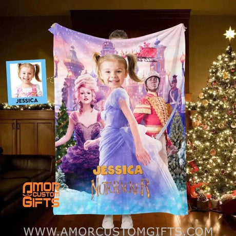 Blankets Personalized Fairy Tale The Nutcracker And The Four Realms Princess Blanket | Custom Name & Face Girl Princess Blanket