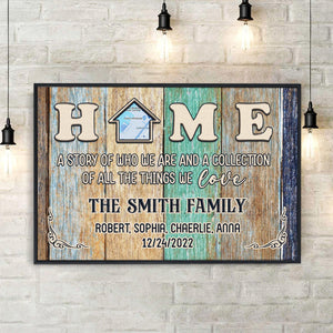 Posters, Prints, & Visual Artwork Personalized Family Home Map Location - Custom Map & Name Poster Canvas Print