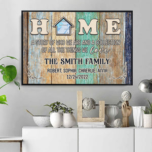 Posters, Prints, & Visual Artwork Personalized Family Home Map Location - Custom Map & Name Poster Canvas Print