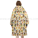 Personalized Fast Food Junk Food Halloween Snug Oversized Wearable Hoodie Blanket-Hoodie Blanket-Amor Custom Gifts