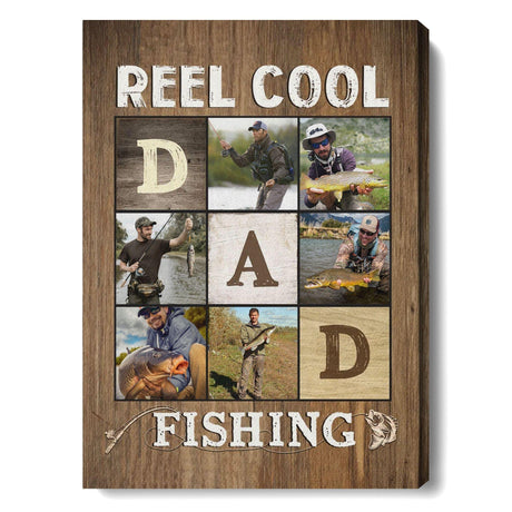 Posters, Prints, & Visual Artwork Personalized Father's Day Reel Cool - Custom Photo Poster Canvas Print