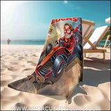 Towels Personalized Flash Motorcycle Beach Towel