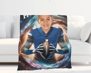 Blankets Personalized NCAA Football Boy Florida Gators Photo Blanket | Custom Name & Face Boy Blanket