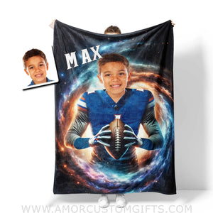 Blankets Personalized NCAA Football Boy Florida Gators Photo Blanket | Custom Name & Face Boy Blanket