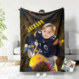 Blankets Personalized Football Pittsburgh Boy Blanket | Custom Sport Football Steelers Boy Blanket