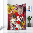 Blankets Personalized Football San Francisco Boys Blanket | Custom Sport Football 49ers Boy Photo Blanket