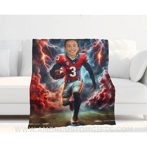 Blankets Personalized NCAA Georgia Football Boy Bulldogs Photo Blanket | Custom Name & Face Boy Blanket