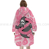 Personalized Ghost Face Halloween Snug Oversized Wearable Hoodie Blanket-Hoodie Blanket-Amor Custom Gifts