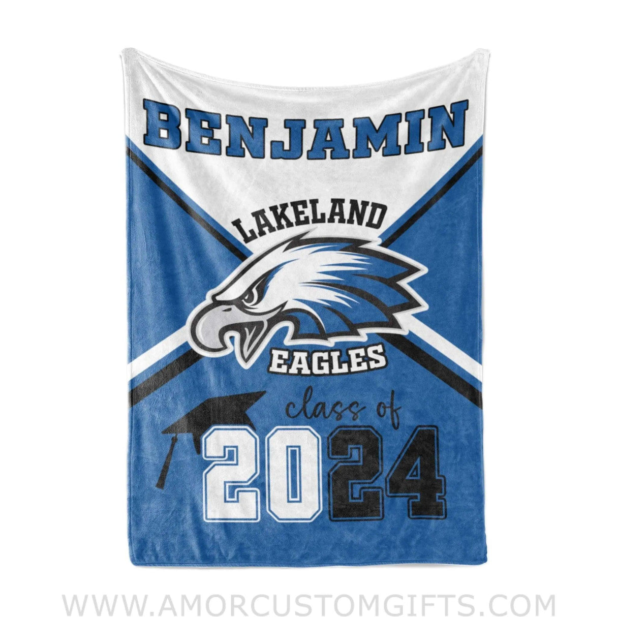 Blanket Personalized Girl Boy Blanket Class Of Graduate 2024 Fleece Blankets, Graduation Gift