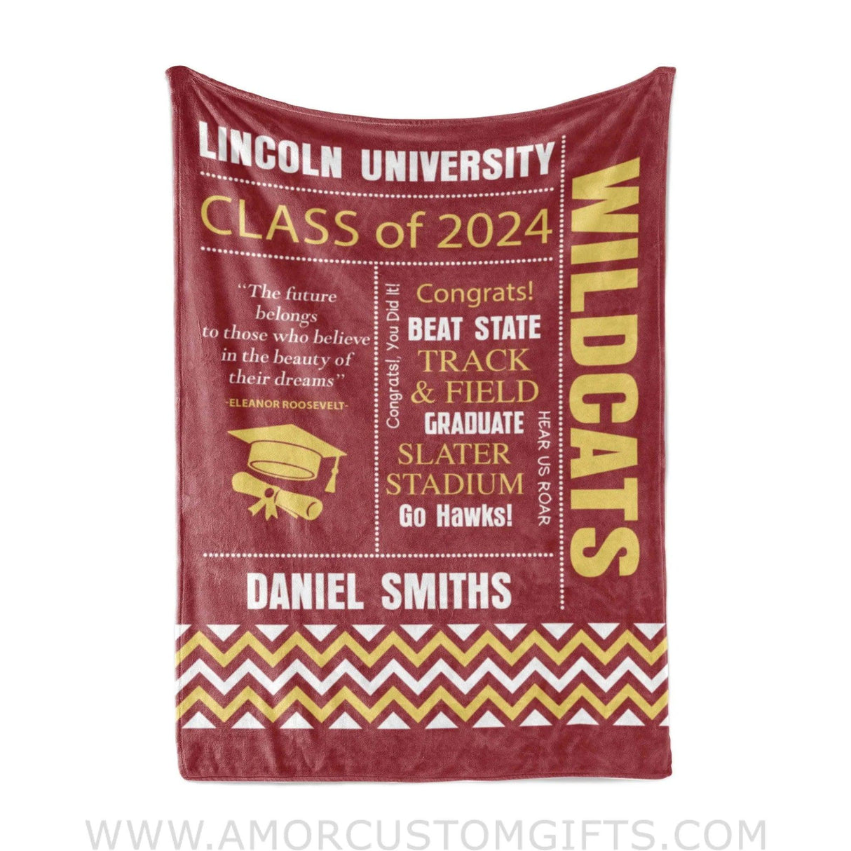 Blanket Personalized Girl Boy Blanket Class Of Graduate 2024 Fleece Blankets, Graduation Gift