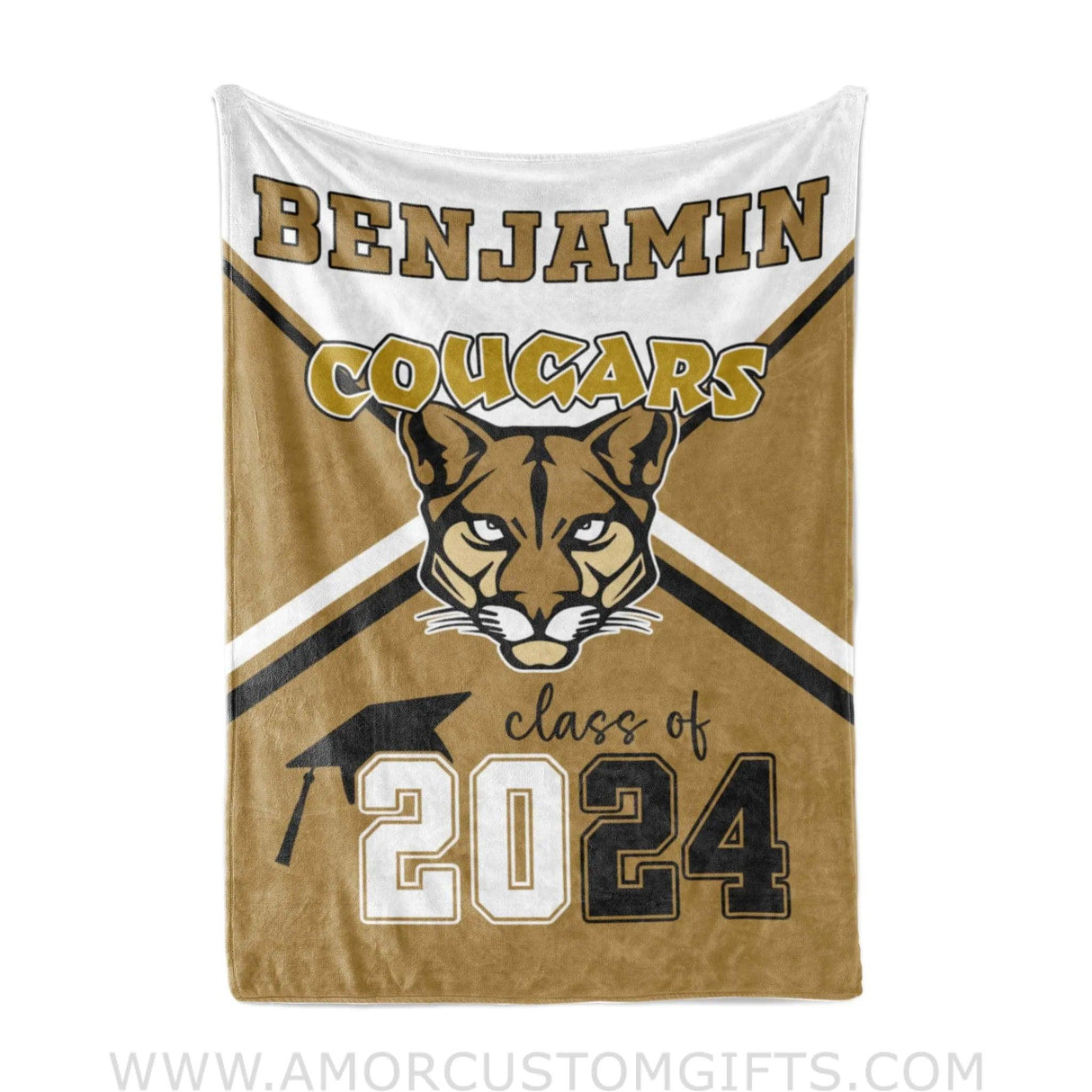 Blanket Personalized Girl Boy Blanket Class Of Graduate 2024 Fleece Blankets, Graduation Gift